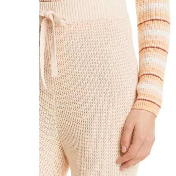 NEW Alc martell high waist crop knit flare womens pants desert rose - Picture 14 of 15